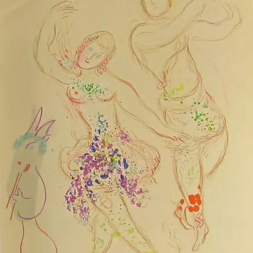 Marc Chagall The Ballet 1969 Original Lithograph