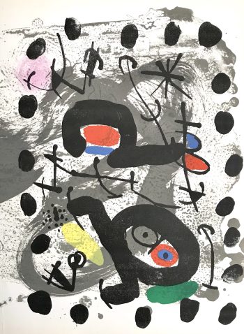 Joan Miro Original Lithograph, Oiseau Etincelles 1967