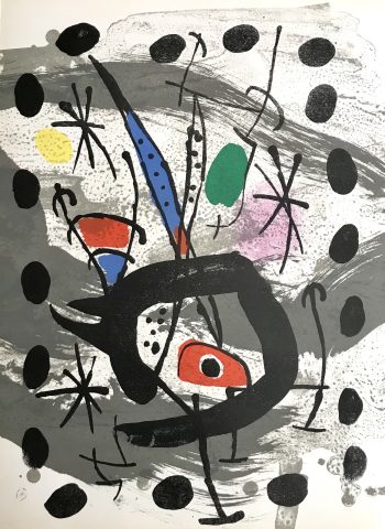 Joan Miro Original Lithograph, Oiseau Lunaire 1967