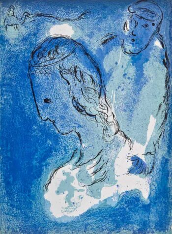 1956 Verve Chagall Original Lithograph Abraham and Sarah