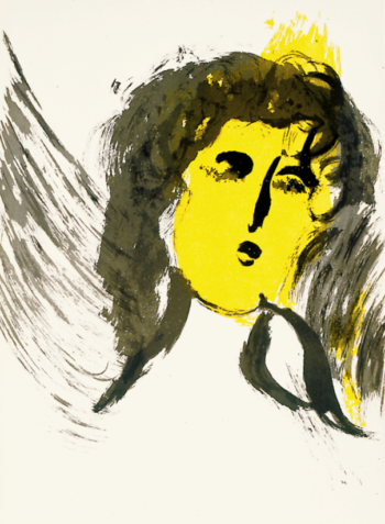 1956 Verve Chagall Original Lithograph Angel
