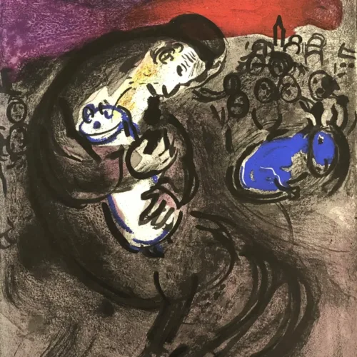 Chagall Original Lithograph Lamentations of Jeremiah 1956 Verve Bible