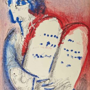 1956 Verve Bible Chagall Original Lithograph Moses 2