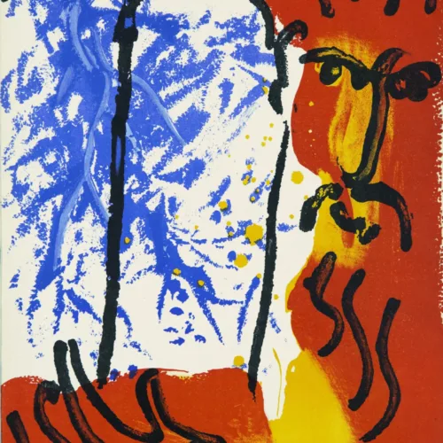 1956 Verve Bible Chagall Original Lithograph Moses 3
