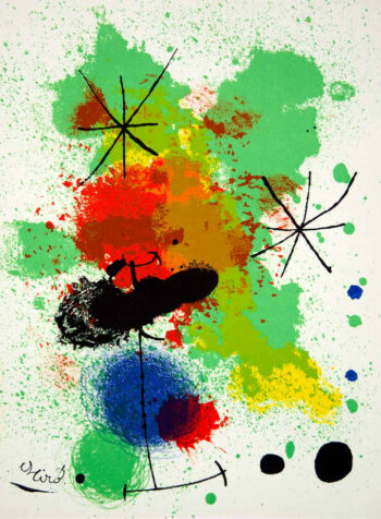 Joan Miro Original Lithograph Composition 1965 Mourlot