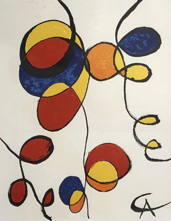 Alexander Calder spirals Signed lithograph 1970