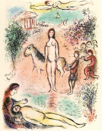 Marc Chagall lithograph frontispiece of the suite of Odyssea or Odyssee
