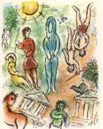 1989 Chagall Lithograph v2 Odyssee In hell
