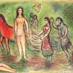 1989 Chagall Lithograph v1 Odyssee Ulisses before Nausicaa
