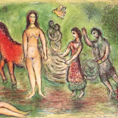 1989 Chagall Lithograph v1 Odyssee Ulisses before Nausicaa