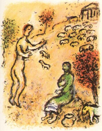 1989 Chagall Lithograph v2 Odyssee Ulysses and Eumaeus