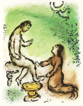 1989 Chagall Lithograph v2 Odyssee Ulysses and Euryclea