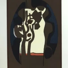 1979 Andre Minaux Original Lithograph Minaux Abstract Trees