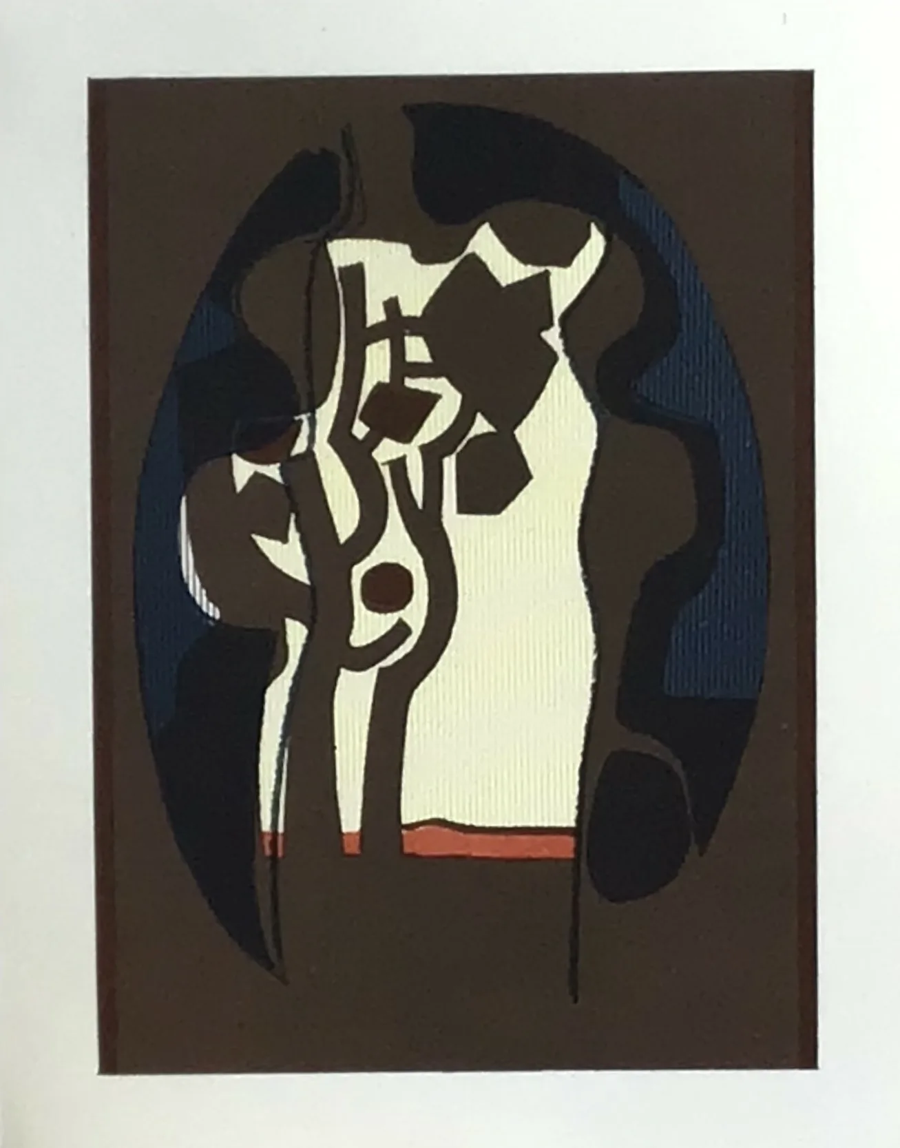 1979 Andre Minaux Original Lithograph Minaux Abstract Trees