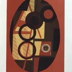 1979 Andre Minaux Original Lithograph Minaux Circles
