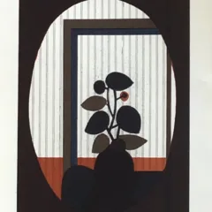 1979 Andre Minaux Original Lithograph Sunflowers in picture frame