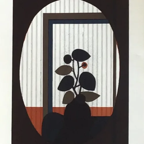 1979 Andre Minaux Original Lithograph Sunflowers in picture frame