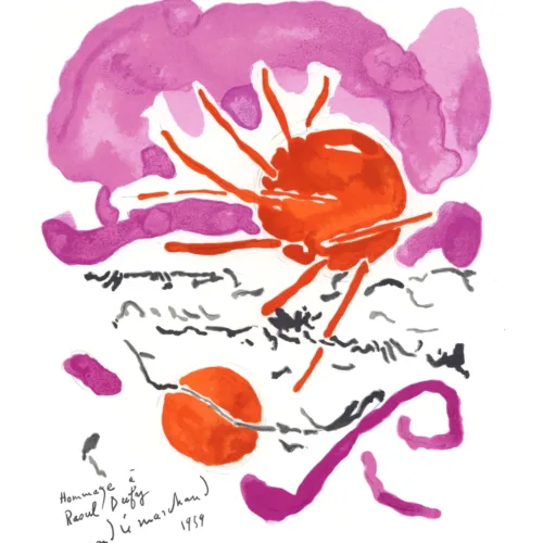 1965 Andre Marchant Homage to Dufy Lithograph 21 Composition