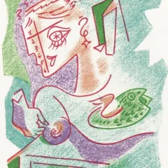 Andre Masson signed lithograph une etoile du craie 1
