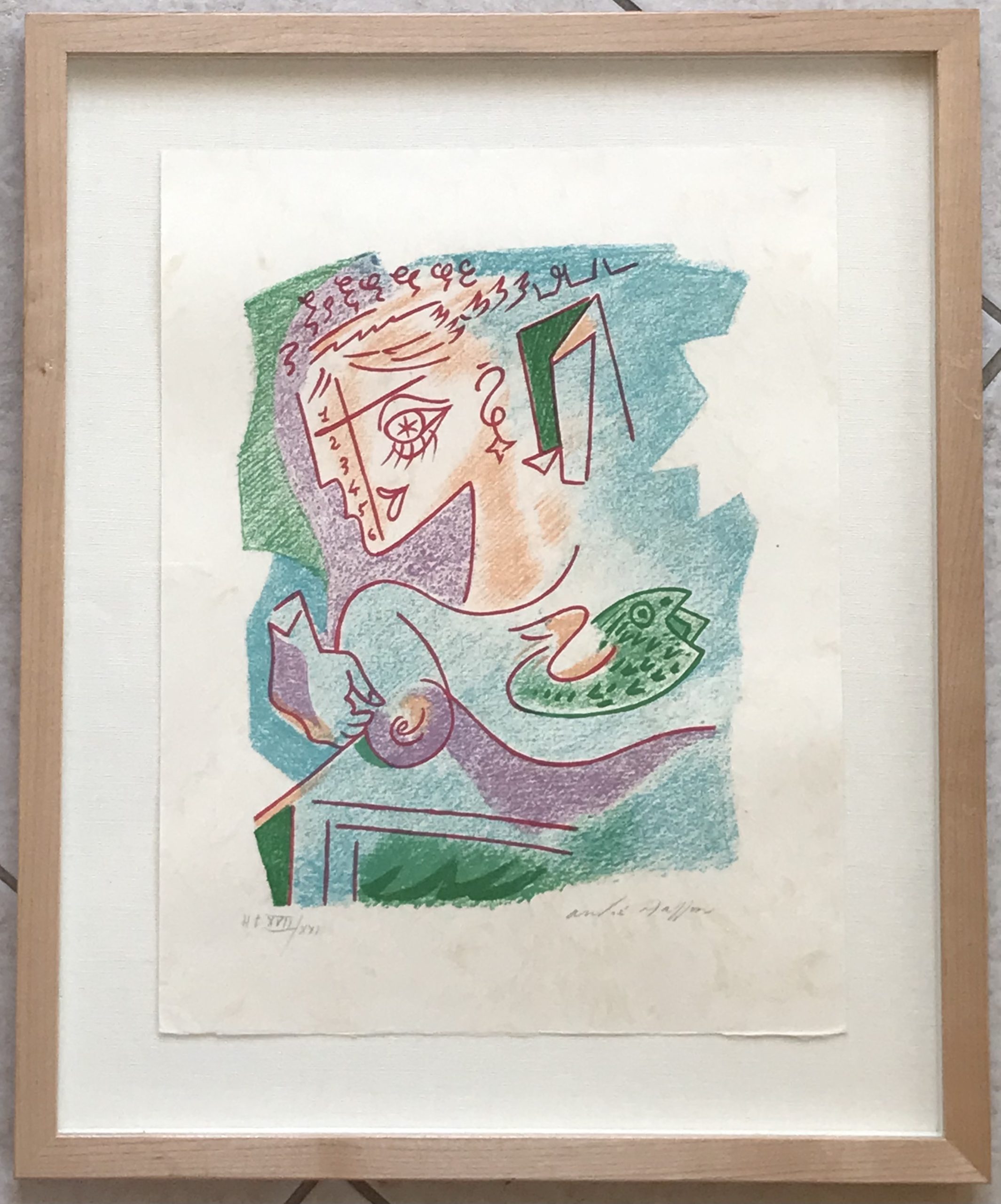 Andre Masson Original Lithograph Signed Une Etoile du Craie