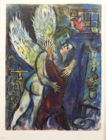 Chagall DM 01225 Lutte de Jacob avec l'Ange Derriere le miroir