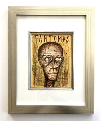 Bernard Buffet Original Lithograph Fantomas 1968 Framed