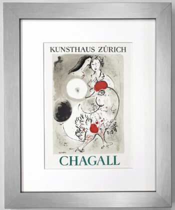 Framed Chagall Lithograph 15 Kunsthouse Zurich, Art in poster