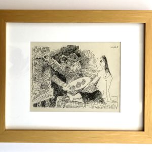 Framed Pablo Picasso Erotic Gravures 1 dated 4/10/1968