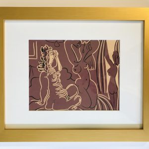 Framed Picasso Linocut Three Women, XX Siecle 1978