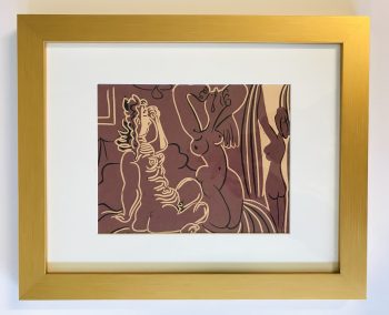 Framed Picasso Linocut Three Women, XXe Siecle 1978