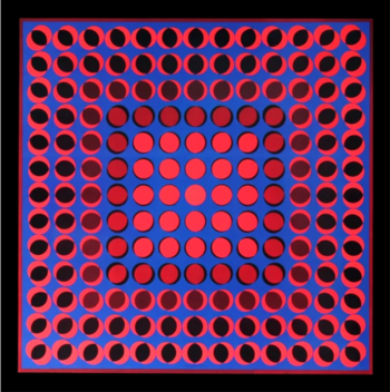 Victor Vasarely Progression 2-1, Optic Art