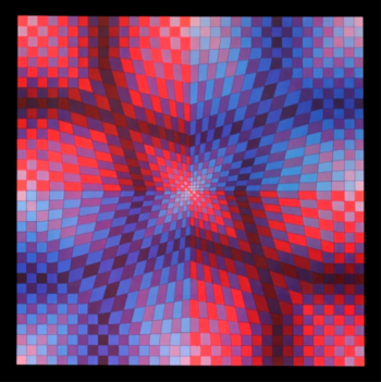 Victor Vasarely Progression 2-2, Optic Art