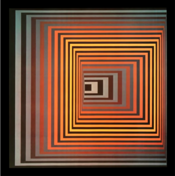 Victor Vasarely Optic Art from the suite Progression