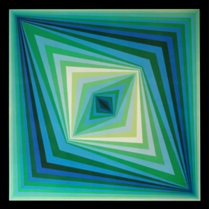 Victor Vasarely Progression 2-5, Optic Art