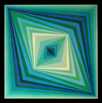 Victor Vasarely Progression 2-5, Optic Art