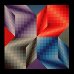 Victor Vasarely Progression 3-3, Optic Art