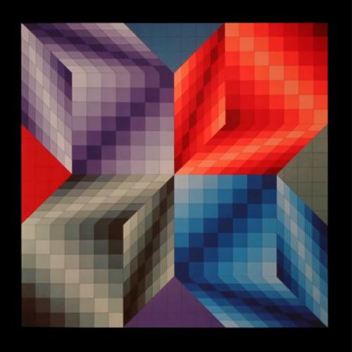Victor Vasarely Progression 3-3, Optic Art