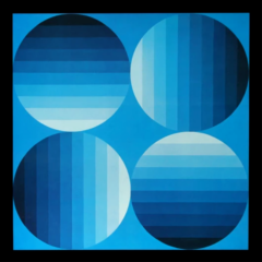 Victor Vasarely Progression 2-8, Optic Art