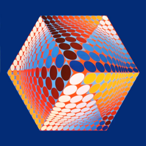 Victor Vasarely Progression Optic Art
