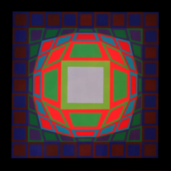 Victor Vasarely Progression 3-8, Optic Art