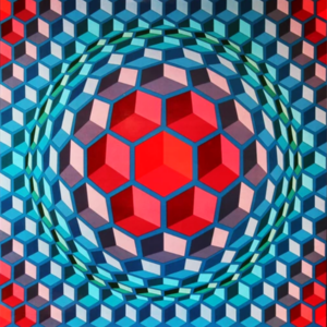 Victor Vasarely Progression 1-1, Optic Art