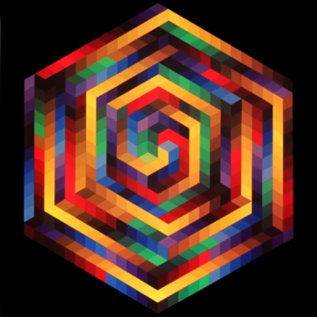 Victor Vasarely Progression 1-2, Optic Art