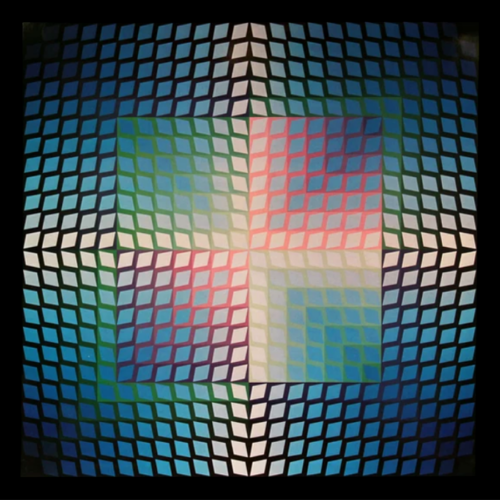 1972 Victor Vasarely Progression 1-5, Optic Art