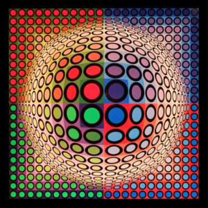1972 Victor Vasarely Progression 1-8, Optic Art