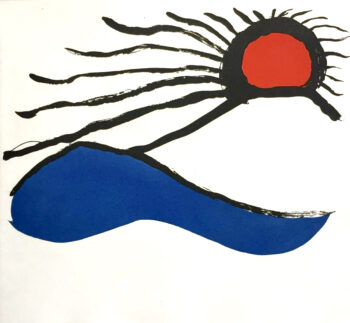 Calder Sacrilege of Alan Kent 11, Engraving in colored aquatints