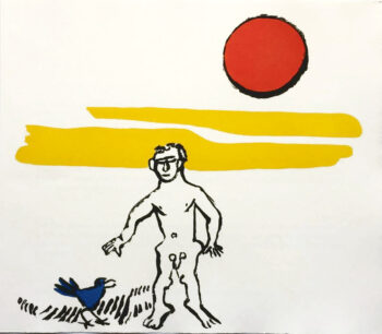 Calder Sacrilege of Alan Kent 20, Engraving in colored aquatints