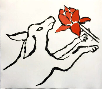 Calder Sacrilege of Alan Kent 7, Engraving in colored aquatints