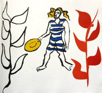 Calder Sacrilege of Alan Kent 8, Engraving in colored aquatints