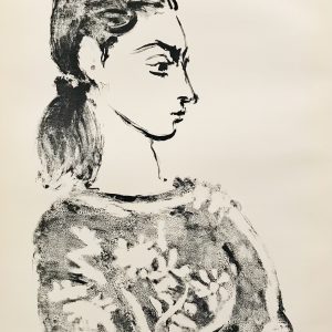 1959 Picasso lithograph Woman with Flowered Bodeice
