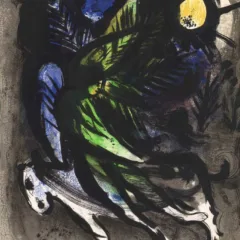 1960 Chagall Original Lithograph L'ange